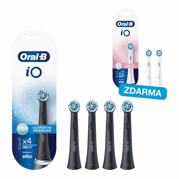 Oral-B iO Ultimate Clean Black Náhradní hlavice, 4 ks