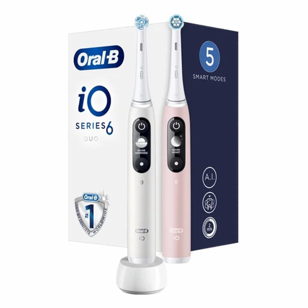 Oral-B iO Series 6 Duo White & Pink Sand set elektrických...