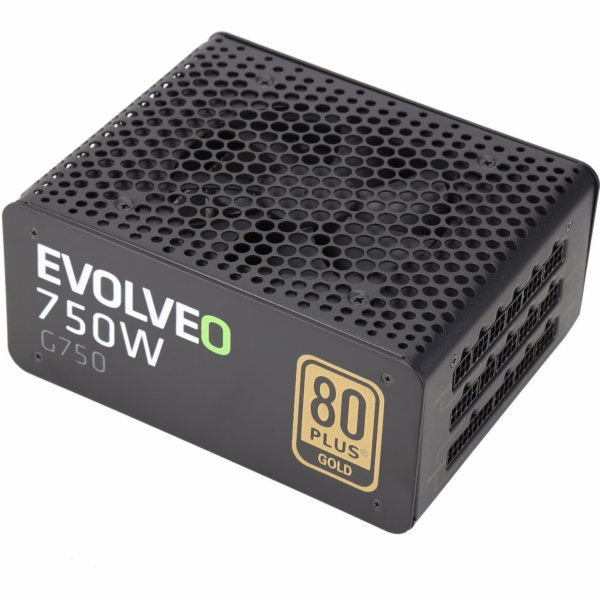 EVOLVEO G750 zdroj 750W, eff 91%, 80+ GOLD, aPFC, modulár...
