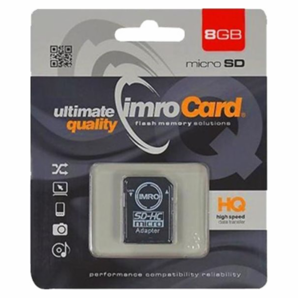 IMRO 10/8G ADP memory card 8 GB MicroSDHC Class 10