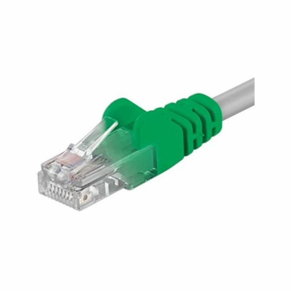 PremiumCord Patch kabel Cat5E UTP, délka 5m, křížený, šedá