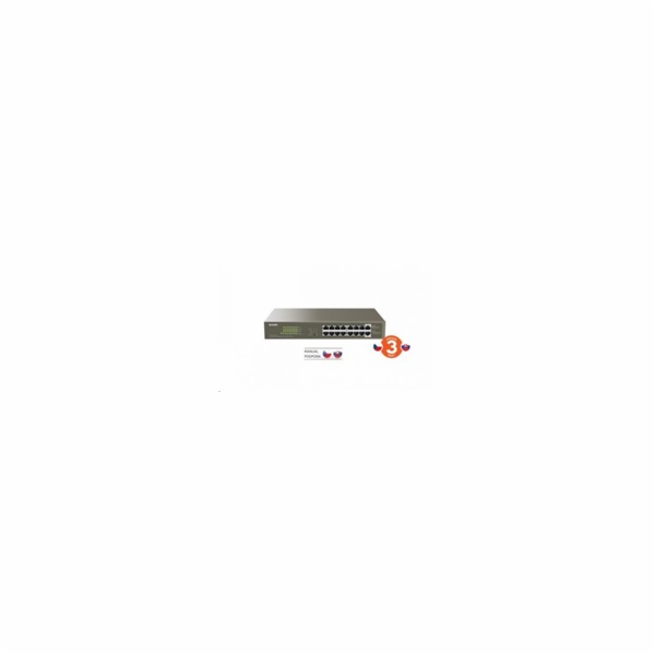 Tenda TEG1116P-16-150W PoE AT Gigabit switch 16x 1Gb/s s ...