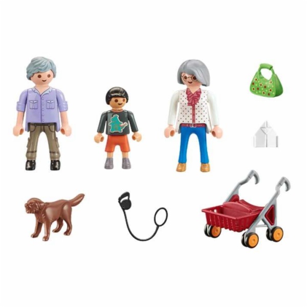 Prarodiče s vnukem Playmobil, Život ve městě, 14 dílků | ...