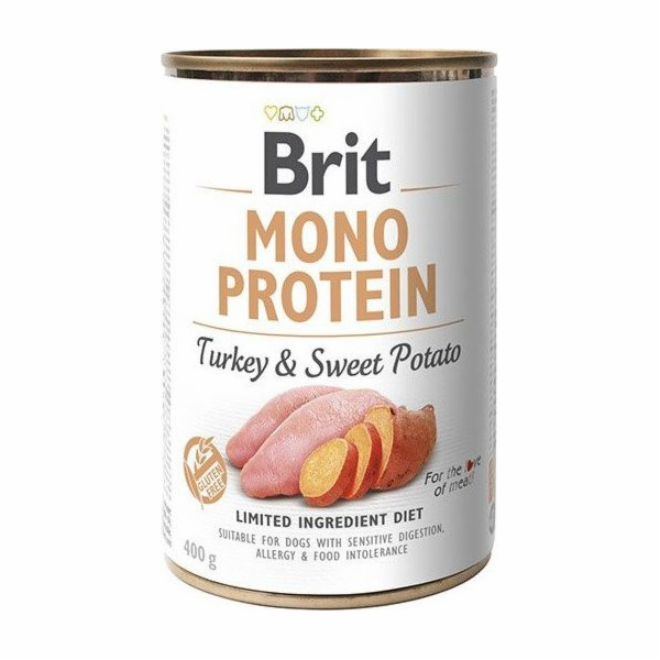 BRIT MONO PROTEIN Turkey with sweet potato - Wet dog food...