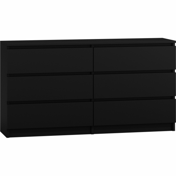 Topeshop M6 140 2X3 komoda černá