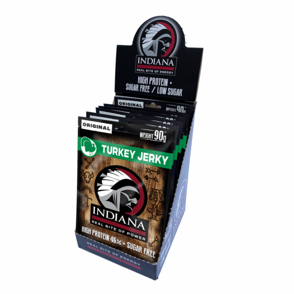 INDIANA Jerky krůtí Original ZIP 720g - display