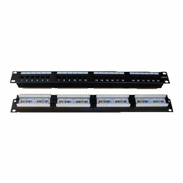 DATACOM Patch panel 24p. CAT6 1U,4x6 LSA, UTP, 19"