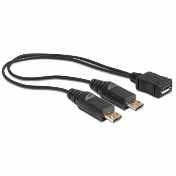 Delock kabel USB micro B samice > 2 x USB micro-B samec 2...