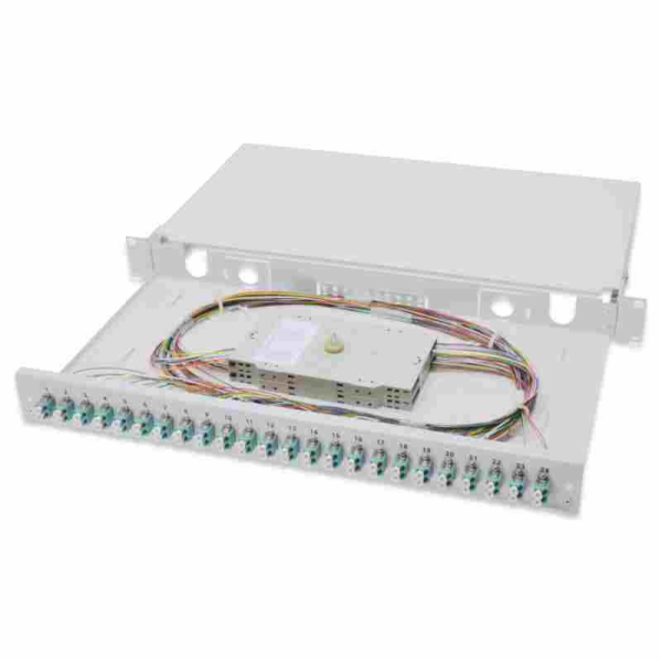 Digitus Fiber Optic Sliding Splice Box, 1U, Equipped 24x ...
