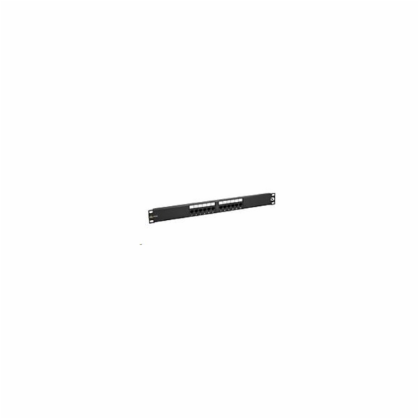 Solarix 19" Patch panel 12 x RJ45 CAT5E UTP 150 MHz černý...
