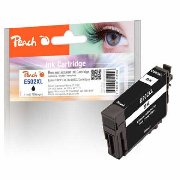 PEACH kompatibilní cartridge Epson T02W1, No 502XL černá,...