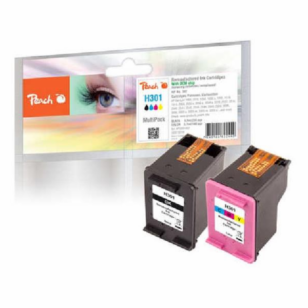 PEACH kompatibilní cartridge HP No 301 MultiPack, black, ...
