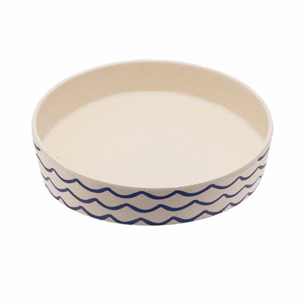 Miska pro kočku, BecoBowl - Bambusová-ocean-waves