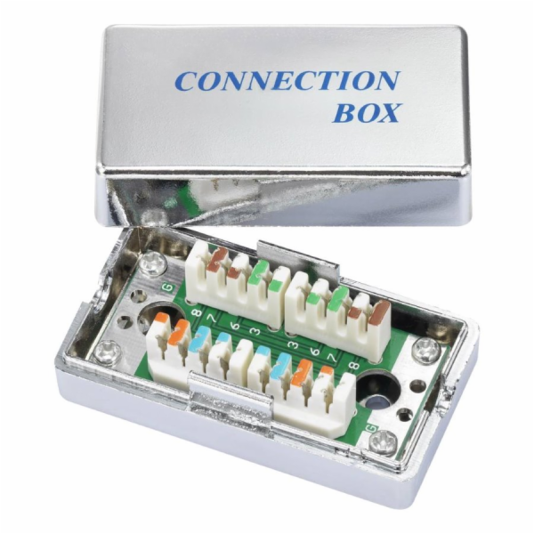 Spojovací box STP Cat5E narážecí, stříbrná