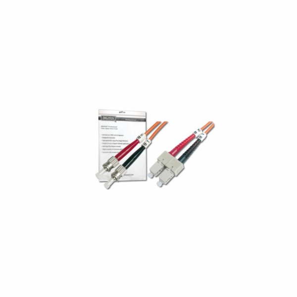 DIGITUS Fiber Optic Patch Cord, ST to SC, Multimode 50/12...