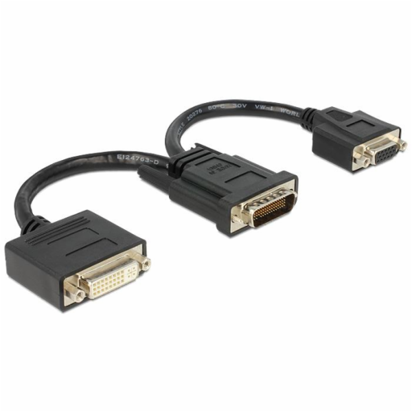 Delock - Adaptér obrazovky - HD-15 (VGA), DVI-I (F) do DM...