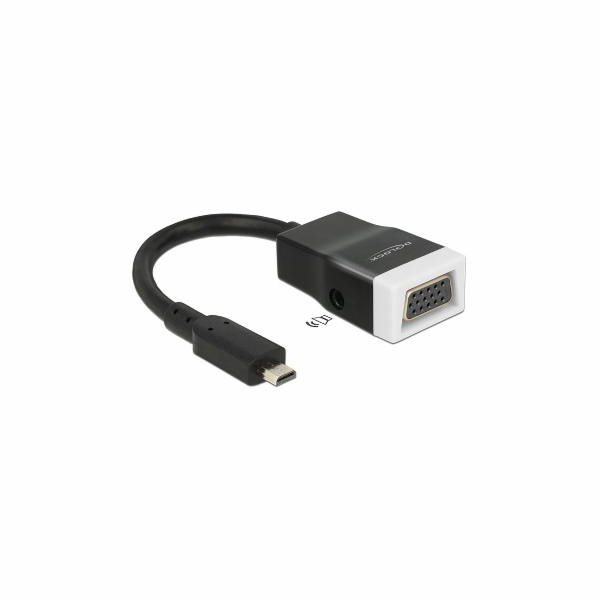 Delock adaptér HDMI-micro D samec > VGA samice s Audio 