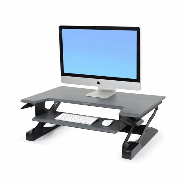 ERGOTRON WorkFit-T, Sit-Stand Desktop Workstation (black)...