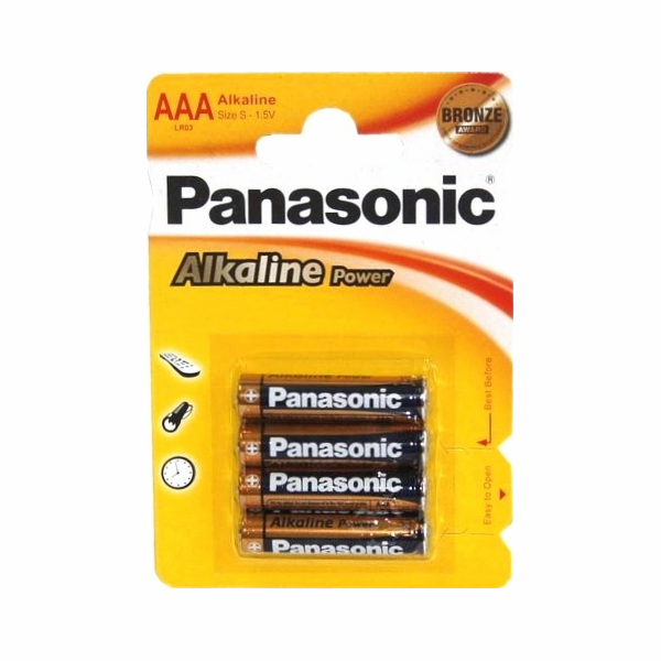 Baterie Panasonic Power alk., AAA/R03 Blistr(4) Bronze
