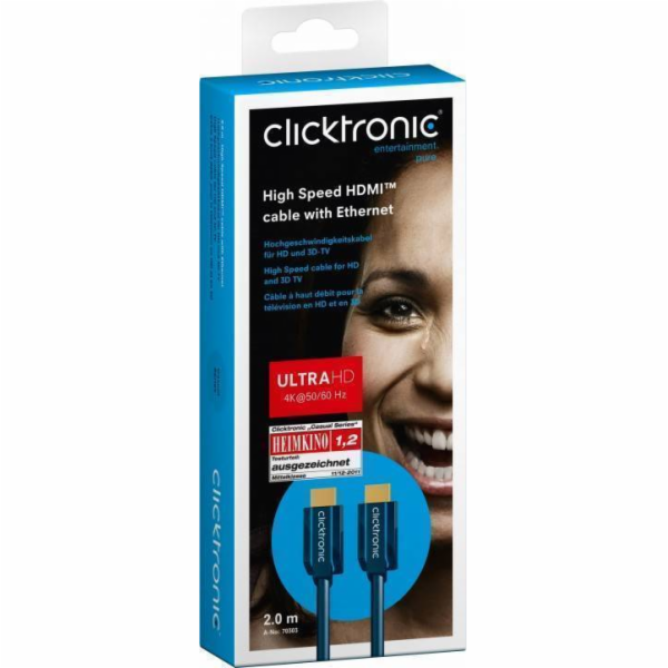 ClickTronic HQ OFC kabel HDMI High Speed s Ethernetem, zl...