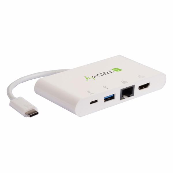 TECHLY 102086 USB-C 3.1 multiport adapter -> 4K HDMI/Giga...