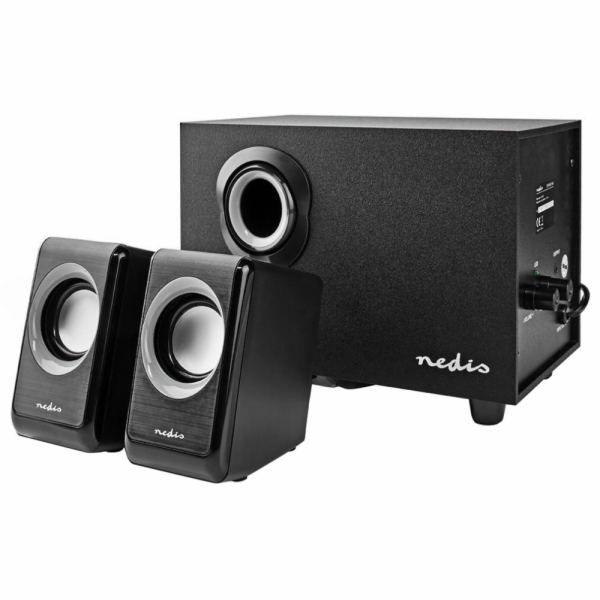 NEDIS PC reproduktory/ 2.1/ výkon 33 W/ 3,5 mm jack/ USB/...