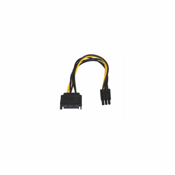 Akyga adapter SATA/PCI-Express 6-pin/15cm