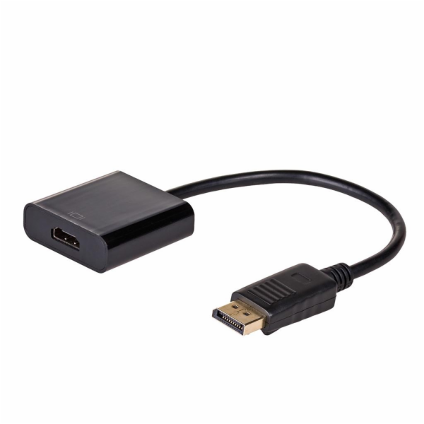 Akyga adaptér DisplayPort/HDMI/ABS/PVC/cerná