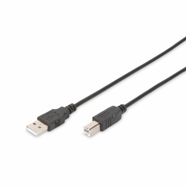Digitus USB connection cable, type A - B M/M, 1.8m, USB 2...