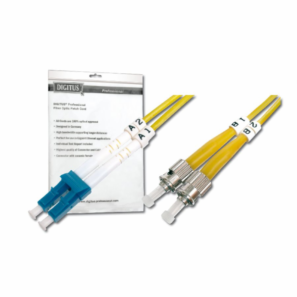 Digitus Fiber Optic Patch Cord, LC to ST OS2, Singlemode ...