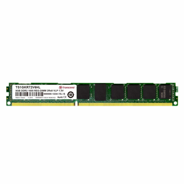 Transcend paměť 8GB DDR3 1600 REG-DIMM 2Rx8 nízký profil