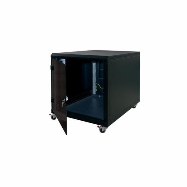 19" kontejner.rozvaděč 12U,hl.1000mm,nosnost 200kg černý