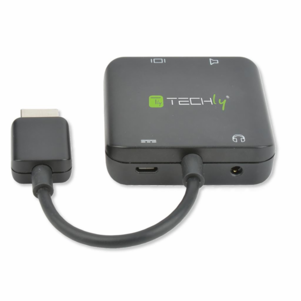 TECHLY 026500 HDMI audio extractor Jack 3.5mm S/PDIF Toslink