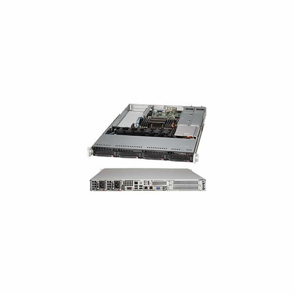 SUPERMICRO 1U chassis 4x 3,5" HS SAS/SATA, 2x500W (80PLUS...