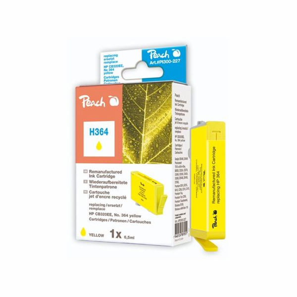 PEACH kompatibilní cartridge HP No.364, new chip, yellow,...