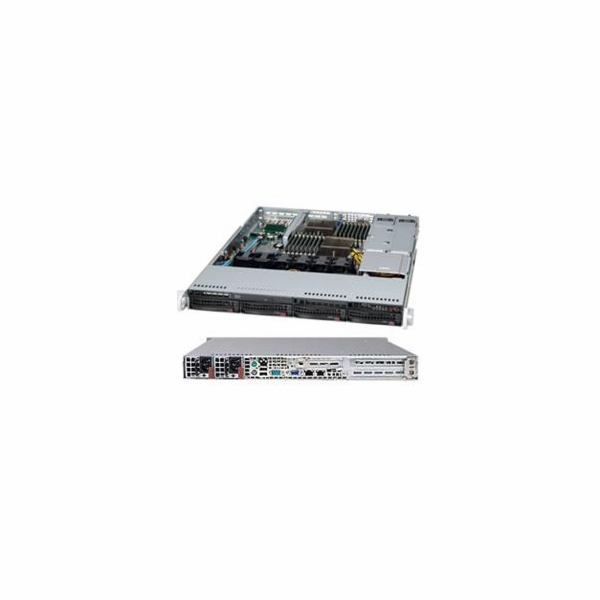 SUPERMICRO 1U chassis 4x 3,5" HS SAS/SATA, 2x700W (80PLUS...