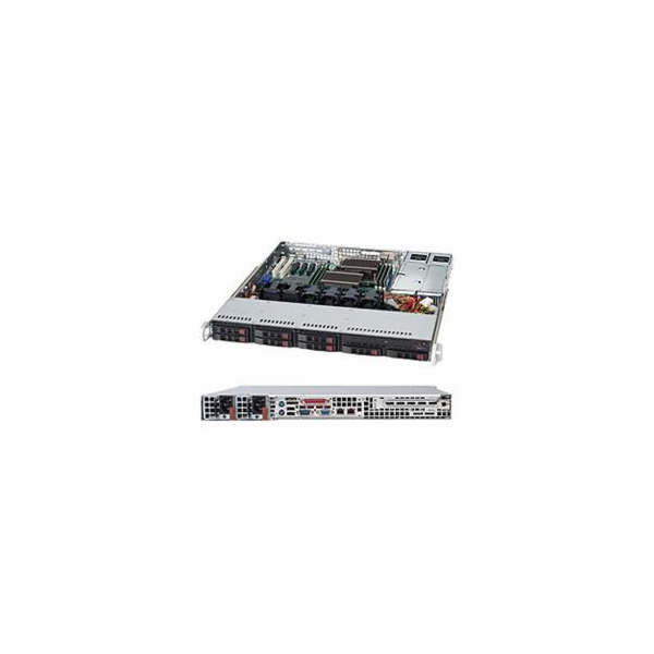 SUPERMICRO 1U chassis 8x 2,5" HS SAS/SATA, 2x500W (Platinum)