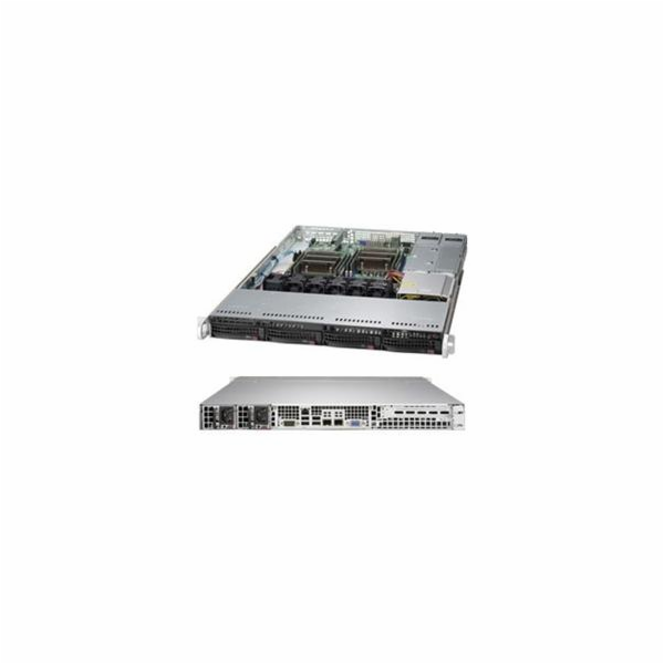 SUPERMICRO 1U chassis 4x 3,5" HS SAS/SATA, 2x700W (80PLUS...