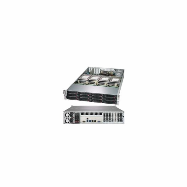 SUPERMICRO 2U chassis 12+4x 3,5" HS SAS3/SATA, 2x1000W (8...