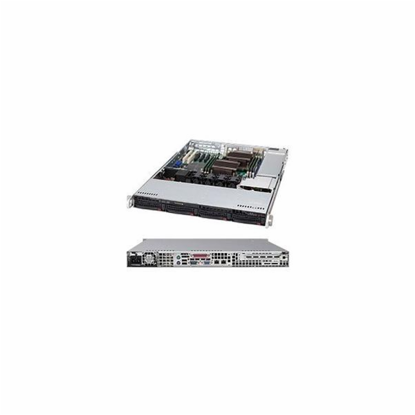 SUPERMICRO 1U chassis 4x 3,5" HS SAS3/SATA, 600W (80PLUS ...