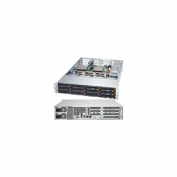SUPERMICRO 2U chassis 8xSAS3 12Gbps+4x(NVMe nebo SAS3), 2...
