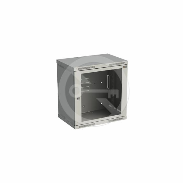 Rozvaděč nástěnný SENSA 12U 400mm, dveře sklo, RAL 7035, ...