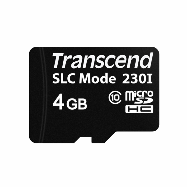 Transcend 4GB microSDHC230I (Class 10) 3D TLC (SLC mode) ...