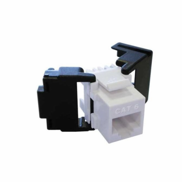 OPTIX&nbsp;UTP&nbsp;keystone&nbsp;Cat6,&nbsp;beznástrojový,&nbsp;bílý,&nbsp;š.&nbsp;17&nbsp;mm