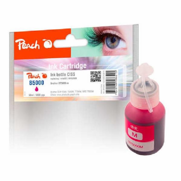 PEACH kompatibilní cartridge  Brother CISS BT5000, purpur...