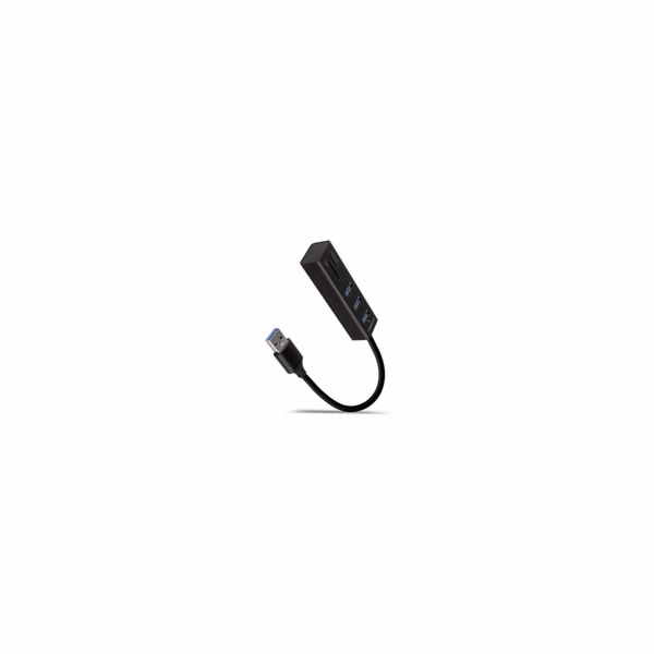 AXAGON HMA-CR3A, USB 3.2 Gen 1 hub, porty 3x USB-A + čteč...