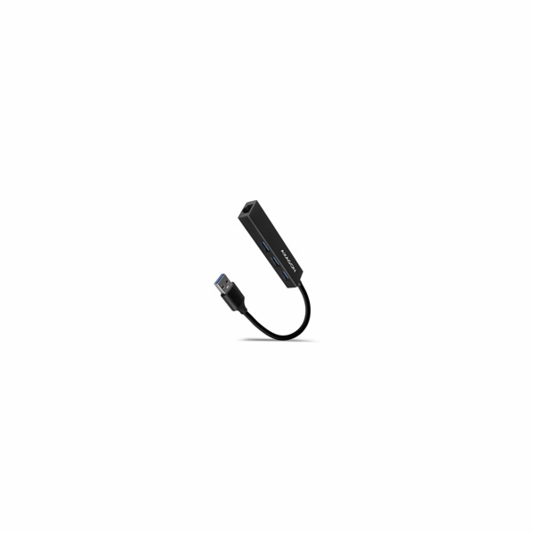 AXAGON HMA-GL3A, USB 3.2 Gen 1 hub, porty 3x USB-A + Giga...