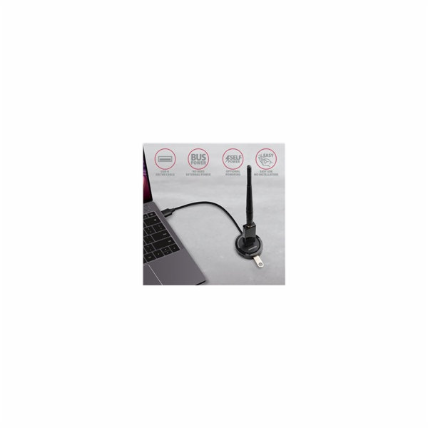 AXAGON HUE-P1A, 4x USB 3.2 Gen 1 ROUND hub, micro USB nap...