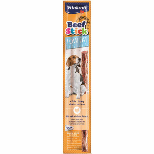 VITAKRAFT Beef Stick Low Fat with turkey - pochoutka pro ...
