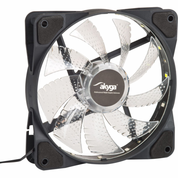 Akyga ventilátor 120mm MOLEX 15 Rainbow LED/černá
